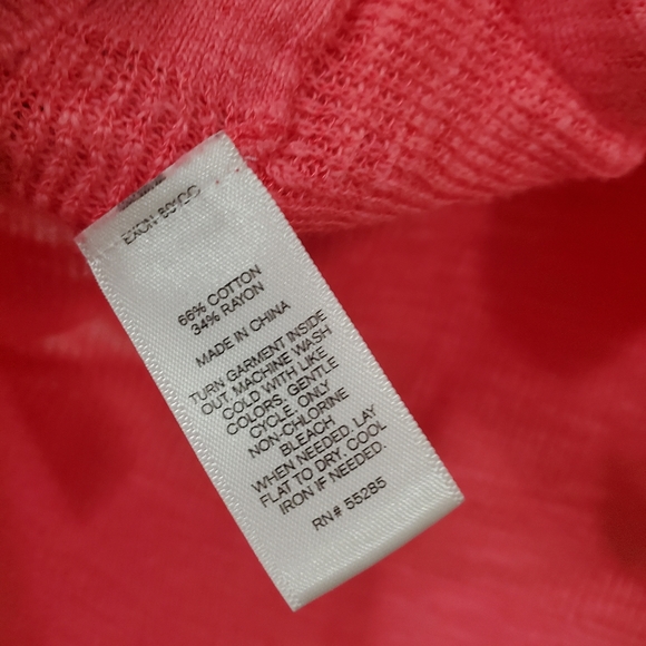 EXPRESS Twist Back Crop Sweater Coral Size XS - Picture 8 of 10